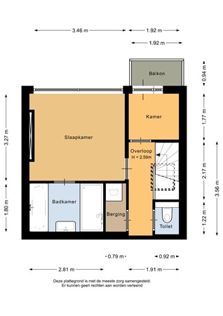 Floorplan - Schieweg 206C02, 3038 BM Rotterdam